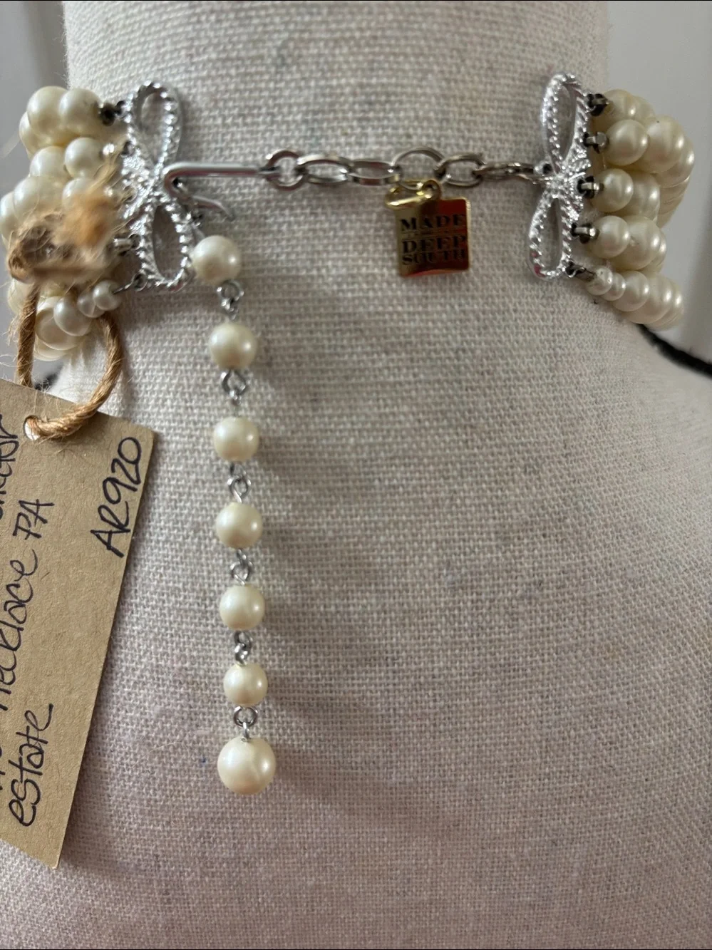 Made in the Deep South Chain Pearl Statement Necklace - Picture 7 of 9
